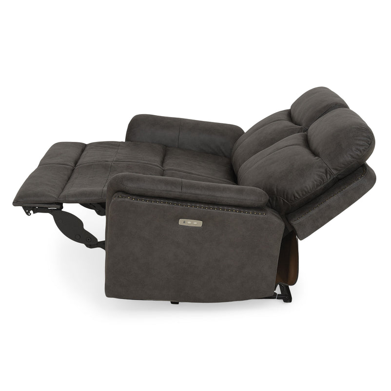 CROWSON Canapea 2 locuri, reclinere electrice, stofă