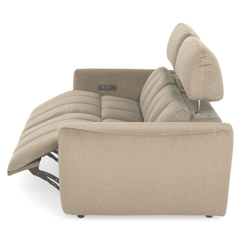 WISNER Canapea 2 locuri, 2 reclinere electrice, mecanism electric tetiere, stofă