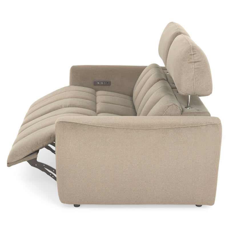 WISNER Canapea 2 locuri, 2 reclinere electrice, mecanism electric tetiere, stofă