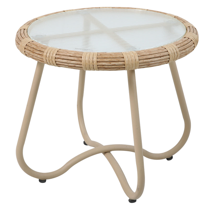 MINSK Set mobilier terasă/grădină, 2 fotolii balansoar și măsuță