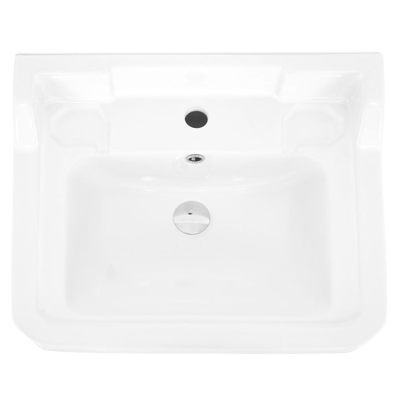 NALA Lavoar suspendat cu semi-piedestal, ceramică