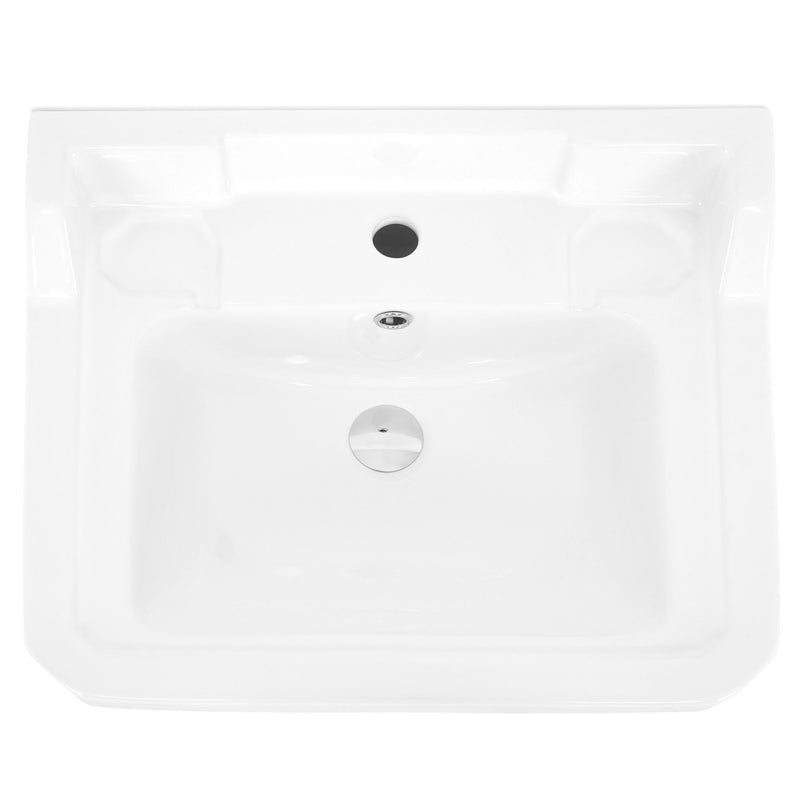 NALA Lavoar suspendat cu semi-piedestal, ceramică