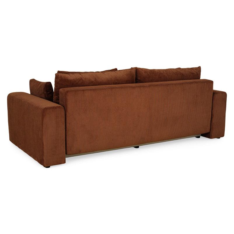 MELUN Canapea extensibilă, 3 locuri, ladă depozitare, stofă