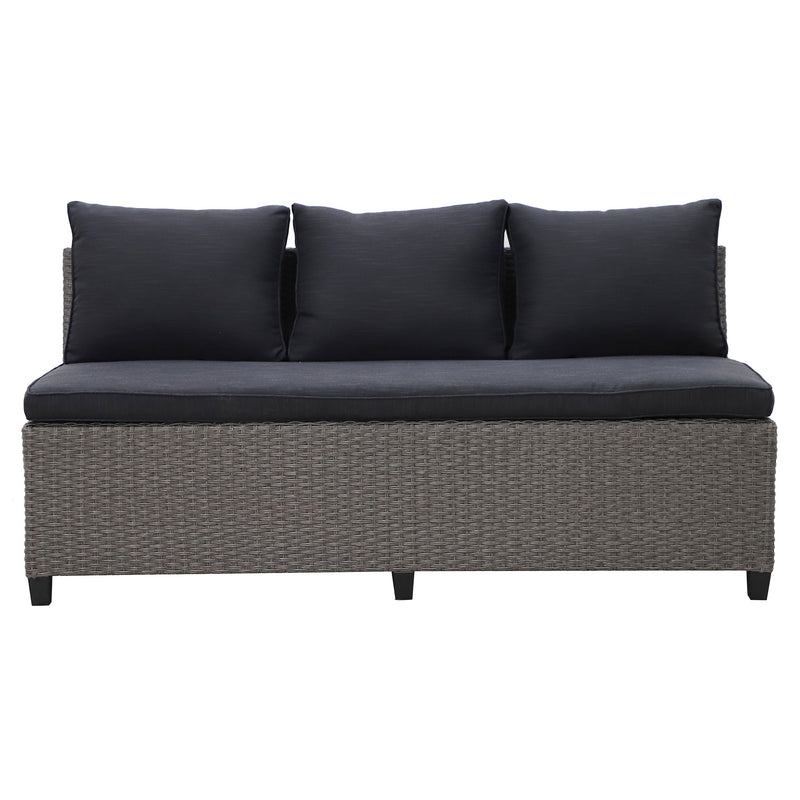 BAXTER Set mobilier terasă/gădină, colțar, masă, 2 taburete