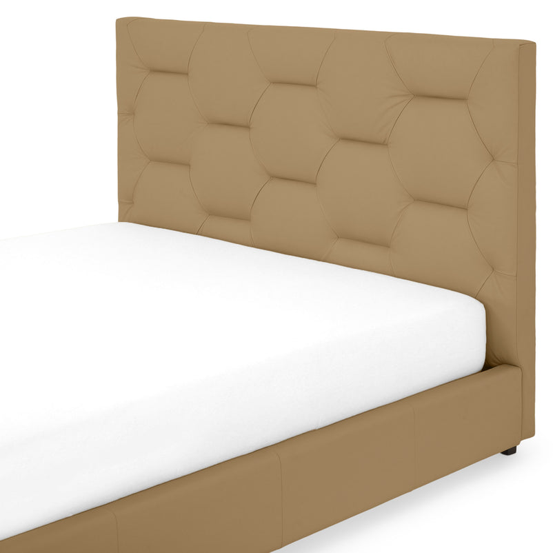 KAITLIN Pat tapițat, 160x200cm, somieră și ladă depozitare incluse