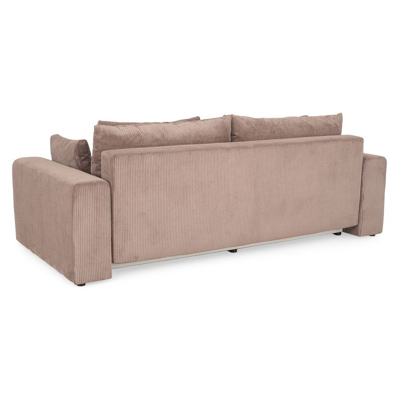 MELUN Canapea extensibilă, 3 locuri, ladă depozitare, stofă