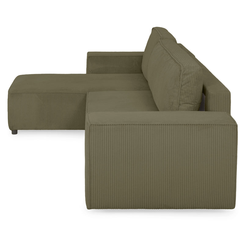 AINE Colțar extensibil, șezlong interschimbabil cu ladă depozitare, stofă