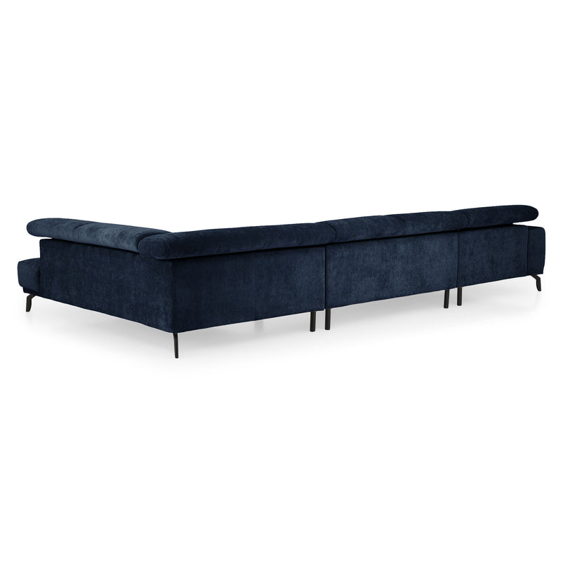 MALTA Ansamblu colțar extensibil electric stânga/dreapta, mecanism tetiere, stofă