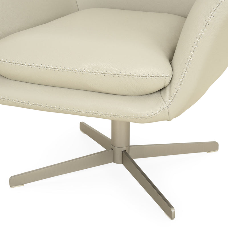 AMBLER Fotoliu rotativ, piele