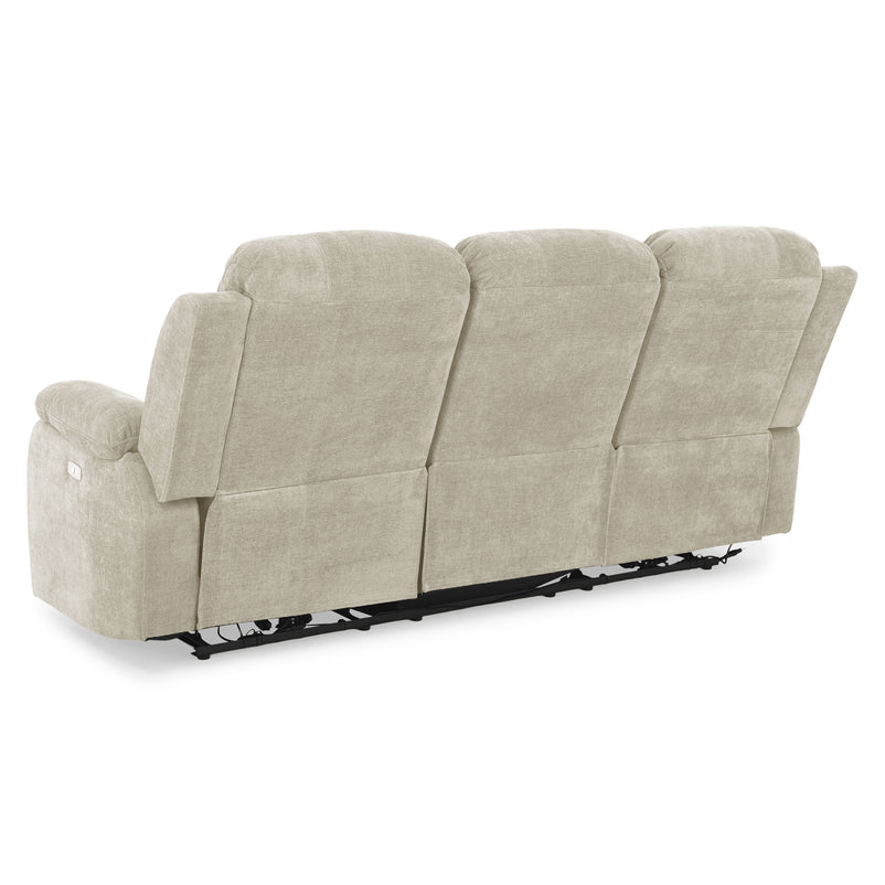 ALMATY Canapea 3 locuri, 2 reclinere electrice, stofă