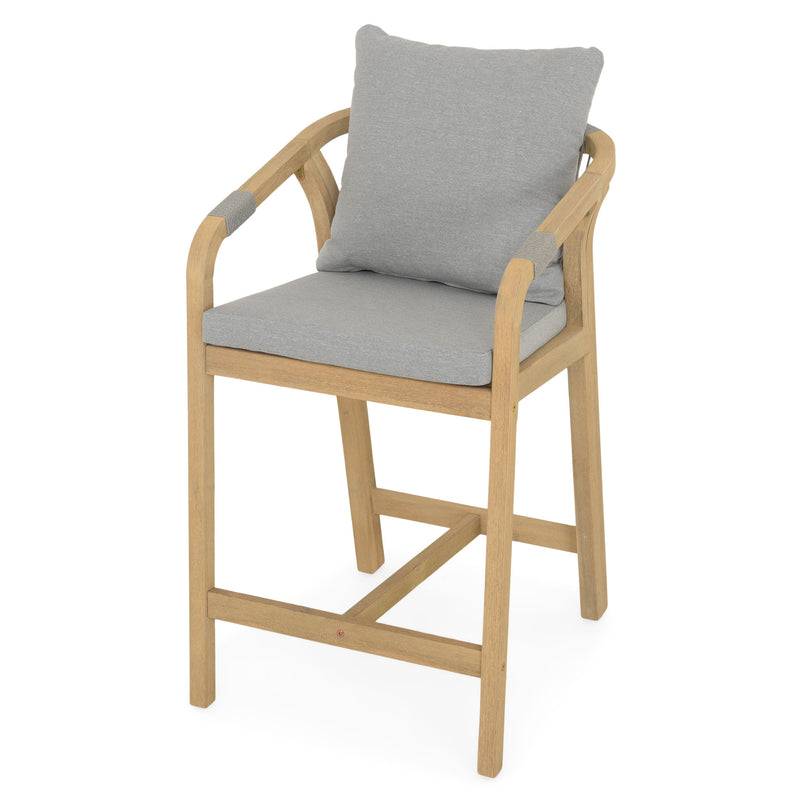 ASHEN Set mobilier terasă/gădină, masă și 4 scaune bar