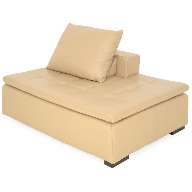 CONCEPT Colțar cu șezlong stânga/dreapta, element pătrat, piele