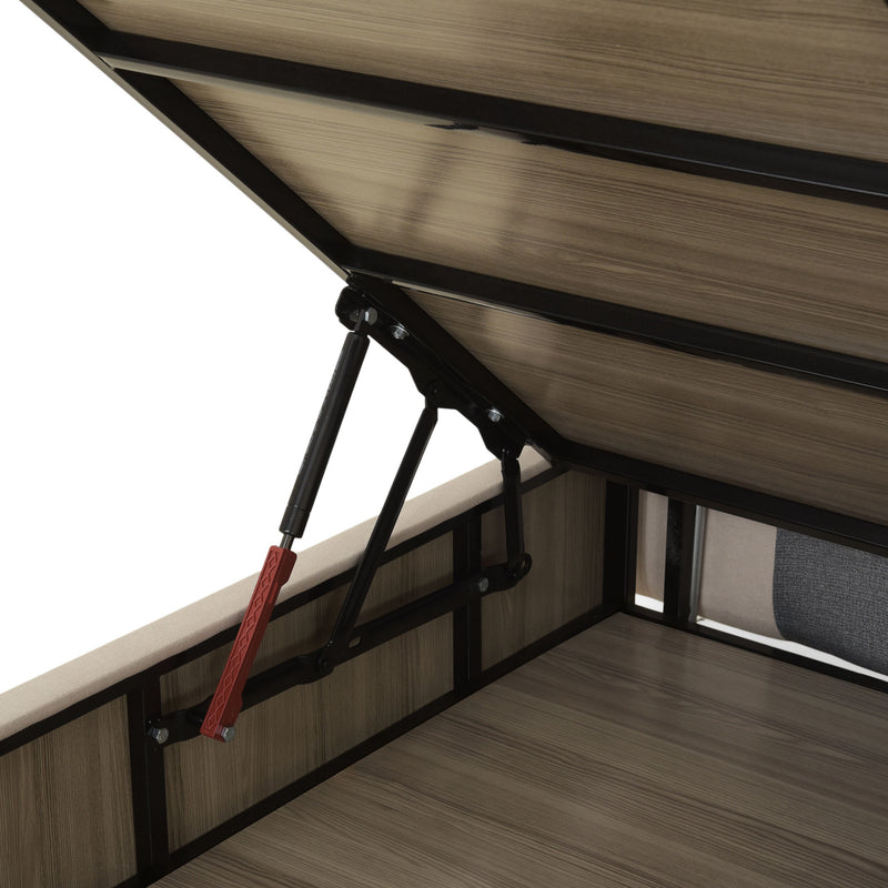 OPERA Pat tapițat, 160x200cm, somieră rabatabilă, ladă și saltea incluse