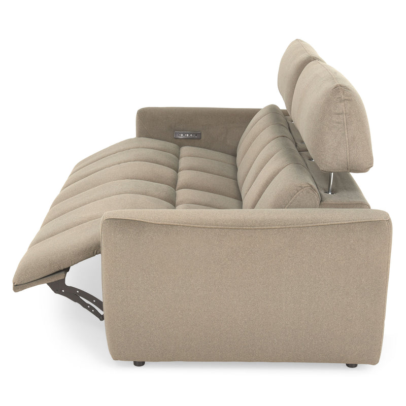 WISNER Canapea 3 locuri, 2 reclinere electrice, mecanism electric tetiere, stofă