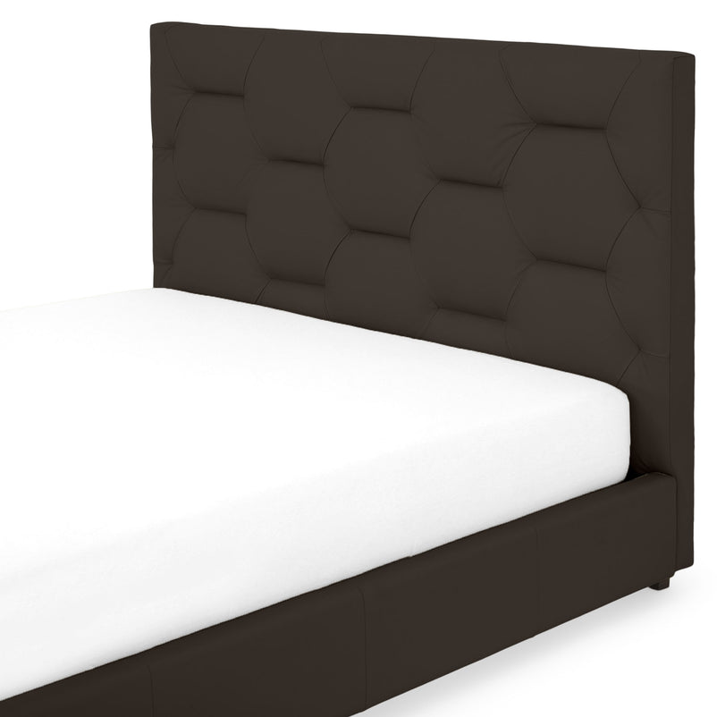 KAITLIN Pat tapițat, 160x200cm, somieră și ladă depozitare incluse