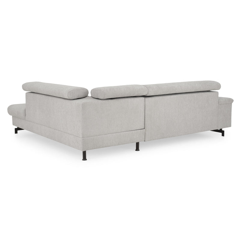 BIRKLEY Colțar extensibil, șezlong stânga/dreapta, mecanism tetiere, spațiu depozitare, stofă
