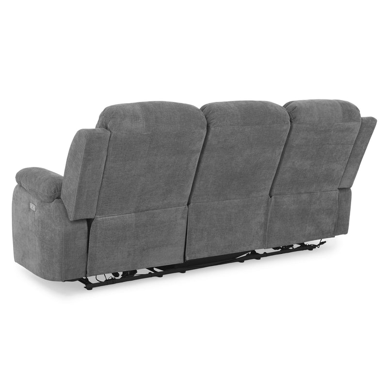 ALMATY Canapea 3 locuri, 2 reclinere electrice, stofă