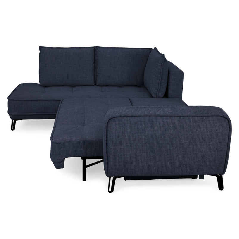 CHOLET Colțar extensibil, șezlong stânga/dreapta, ladă depozitare, stofă