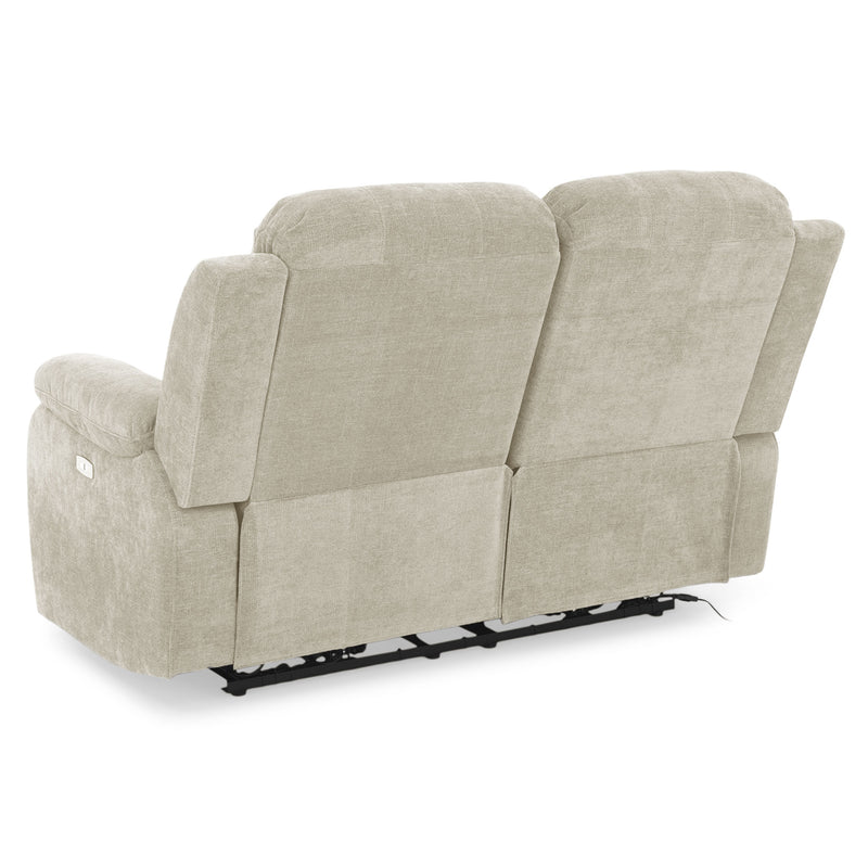 ALMATY Canapea 2 locuri, 2 reclinere electrice, stofă