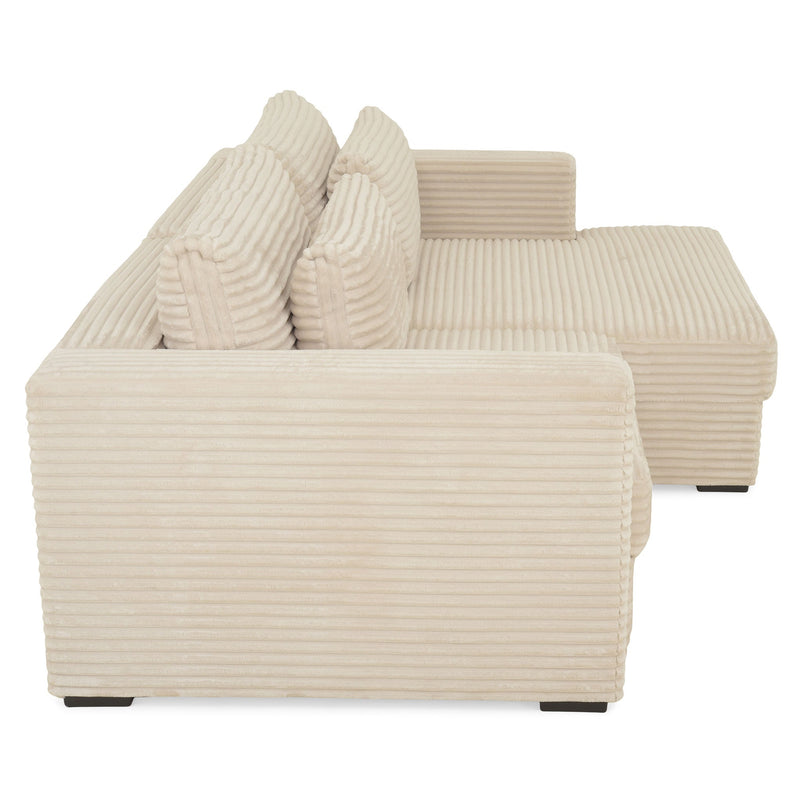 ERDING Colțar extensibil, șezlong stânga/dreapta și ladă depozitare, stofă