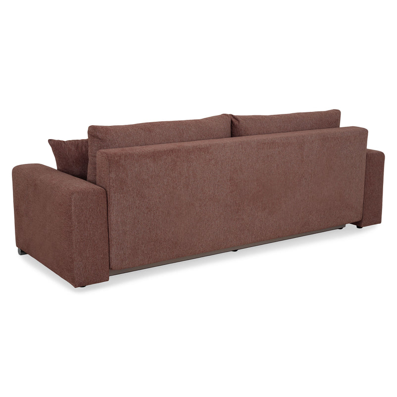 ANTONY Canapea extensibilă, 3 locuri, ladă depozitare, stofă