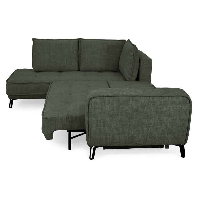 CHOLET Colțar extensibil, șezlong stânga/dreapta, ladă depozitare, stofă