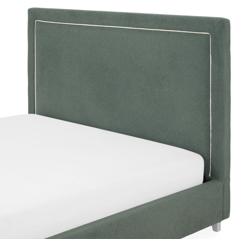 KOLLE Pat tapițat, 160x200cm, somieră și ladă depozitare incluse