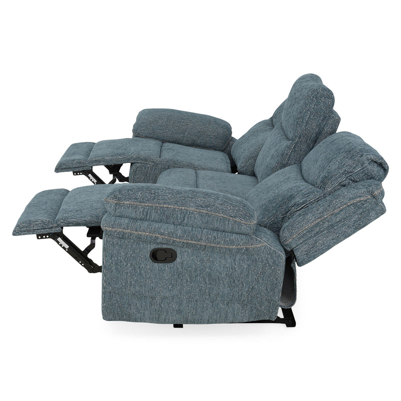 JERSEY Canapea 3 locuri, 2 reclinere manuale, stofă