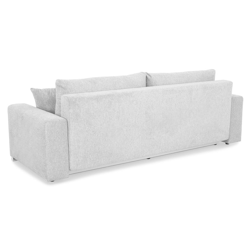 ANTONY Canapea extensibilă, 3 locuri, ladă depozitare, stofă