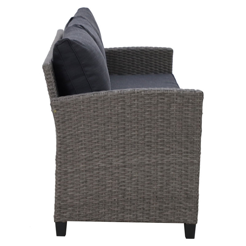 BAXTER Set mobilier terasă/grădină, 2 fotolii, canapea și masă