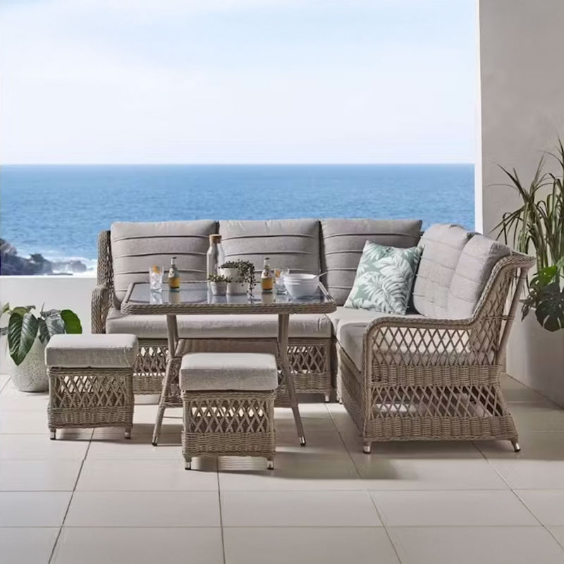 COSETTE Set mobilier terasă/gădină, colțar, masă, 2 taburete