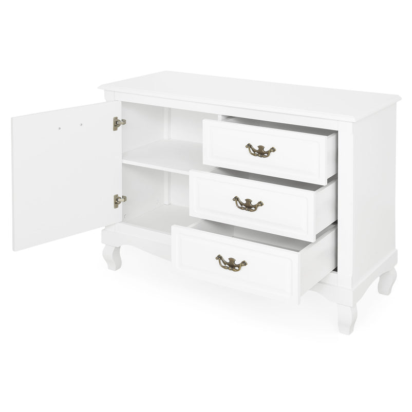 CASIAN Comodă 1 ușă, 3 sertare