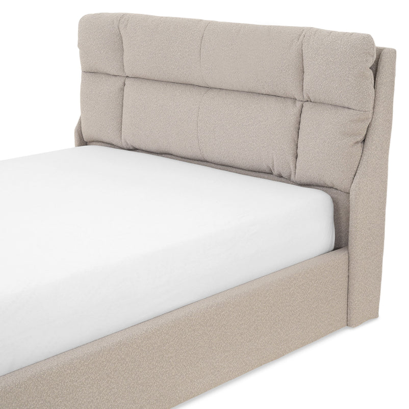 FULTON Pat tapițat, somieră rabatabilă și ladă depozitare incluse