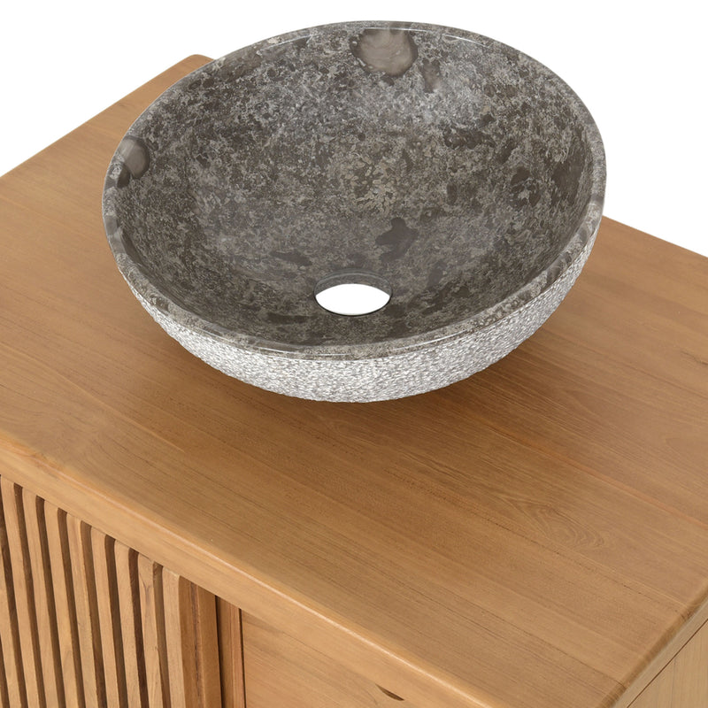 FUSION Set mobilier baie, mască lavoar și lavoar marmură