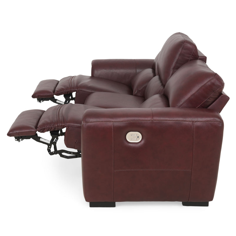 LISMORE Canapea 3 locuri, reclinere electrice, piele