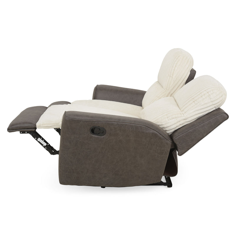 ARKANSAS Canapea 2 locuri, 2 reclinere manuale, stofă