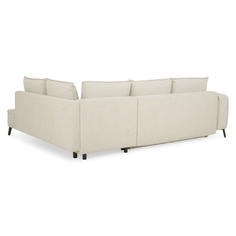 CHOLET Colțar extensibil, șezlong stânga/dreapta, ladă depozitare, stofă