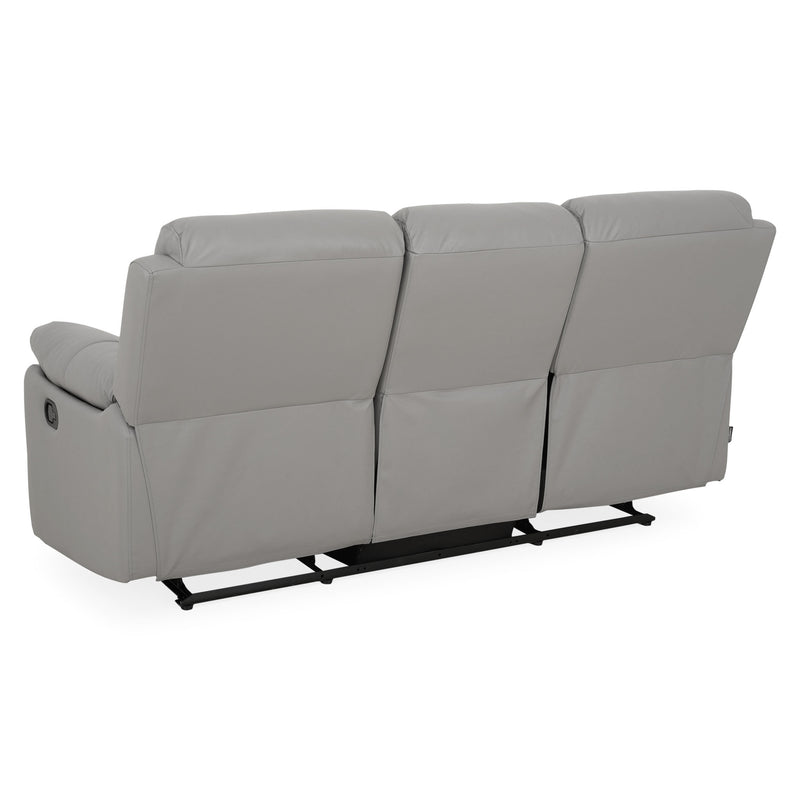 HUDSON Canapea 3 locuri, 2 reclinere manuale, piele naturală