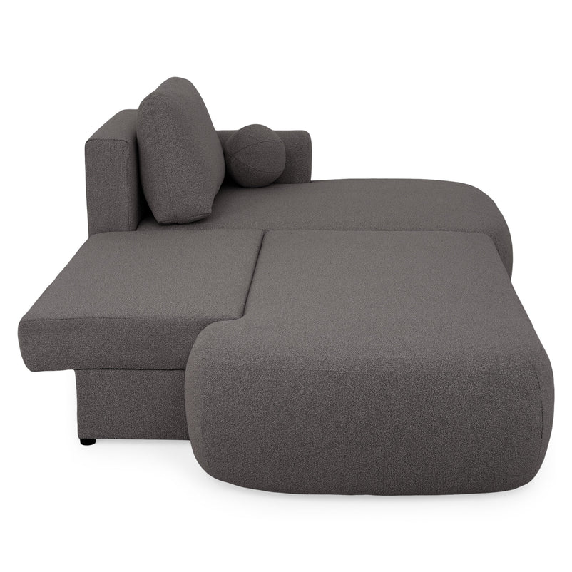 LAON Colțar extensibil, șezlong stânga/dreapta și ladă depozitare, stofă