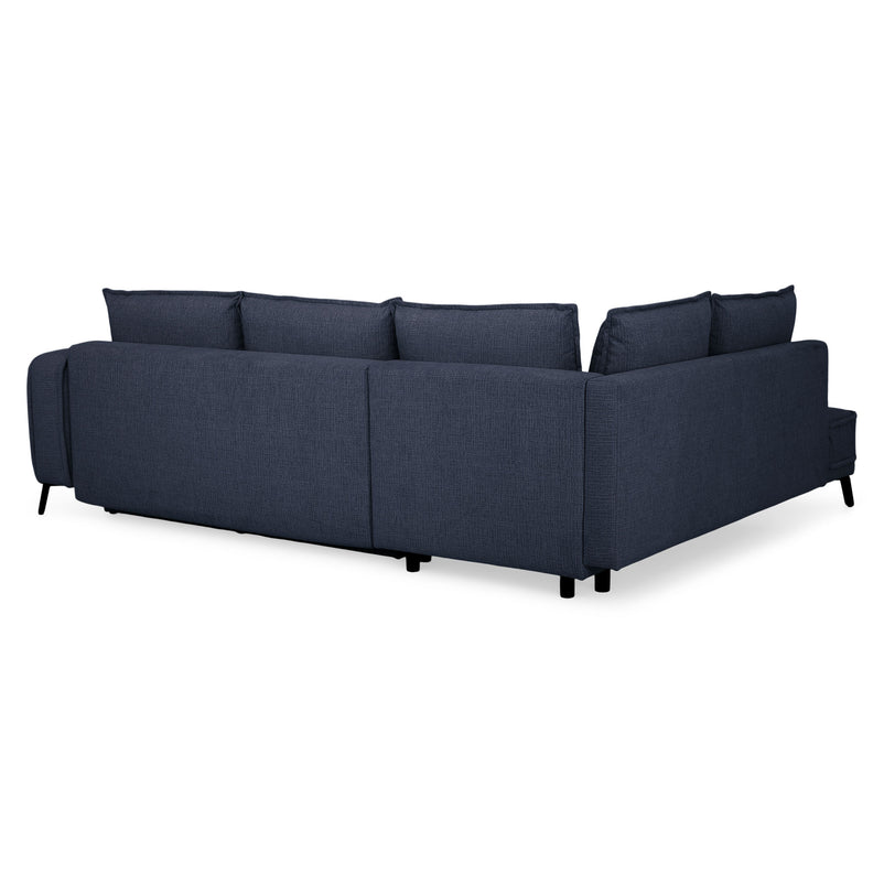 CHOLET Colțar extensibil, șezlong stânga/dreapta, ladă depozitare, stofă