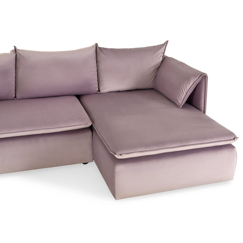 BETHANY Colțar extensibil, șezlong stânga/dreapta, stofă