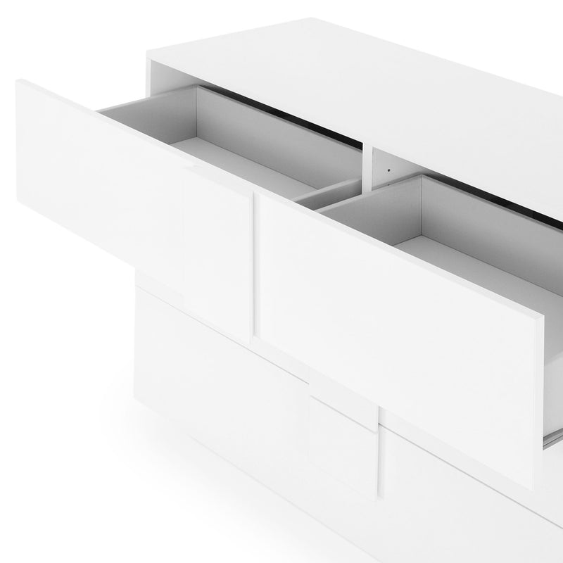 DEVON Comodă 1 ușă, 3 sertare