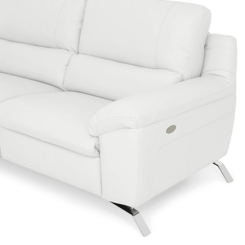 FINDLEY Canapea 3 locuri, 2 reclinere electrice, piele