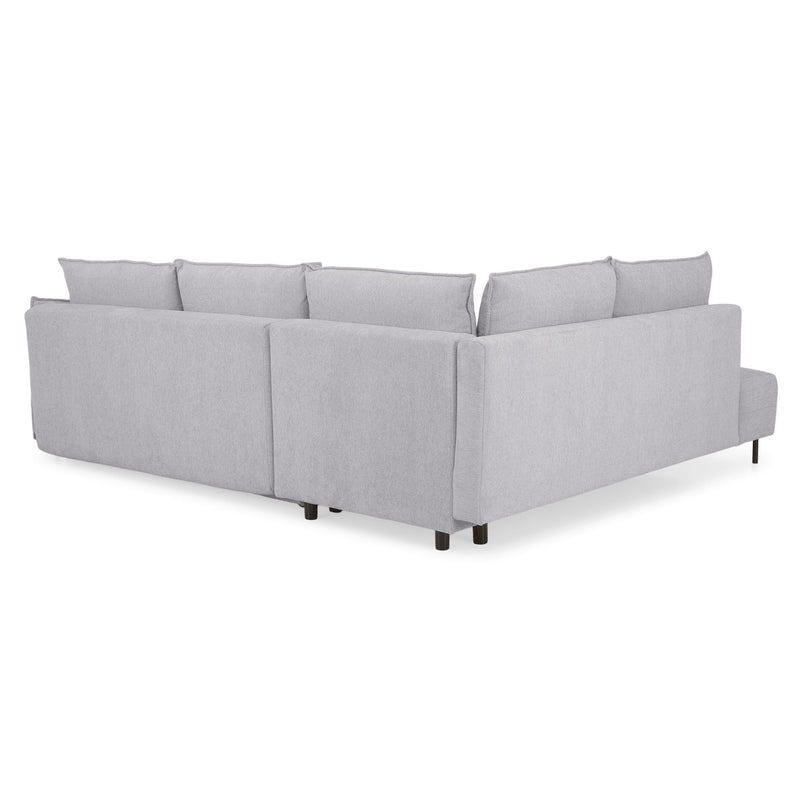 GRIGNY Colțar extensibil, șezlong stânga, ladă depozitare, stofă