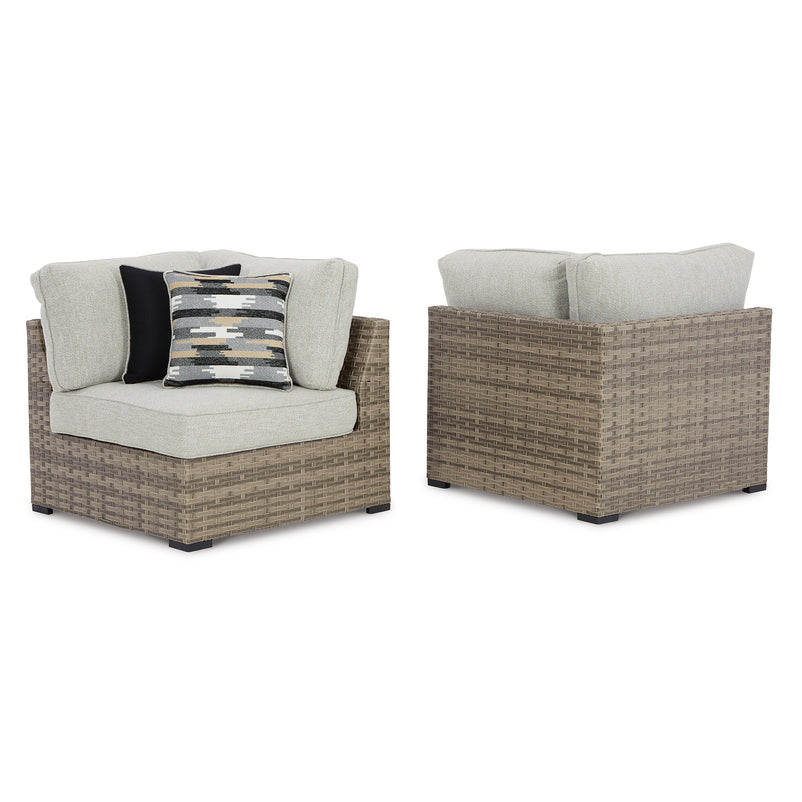 CALWORTH Set mobilier terasă/grădină, canapea, 2 elemente colț și taburet