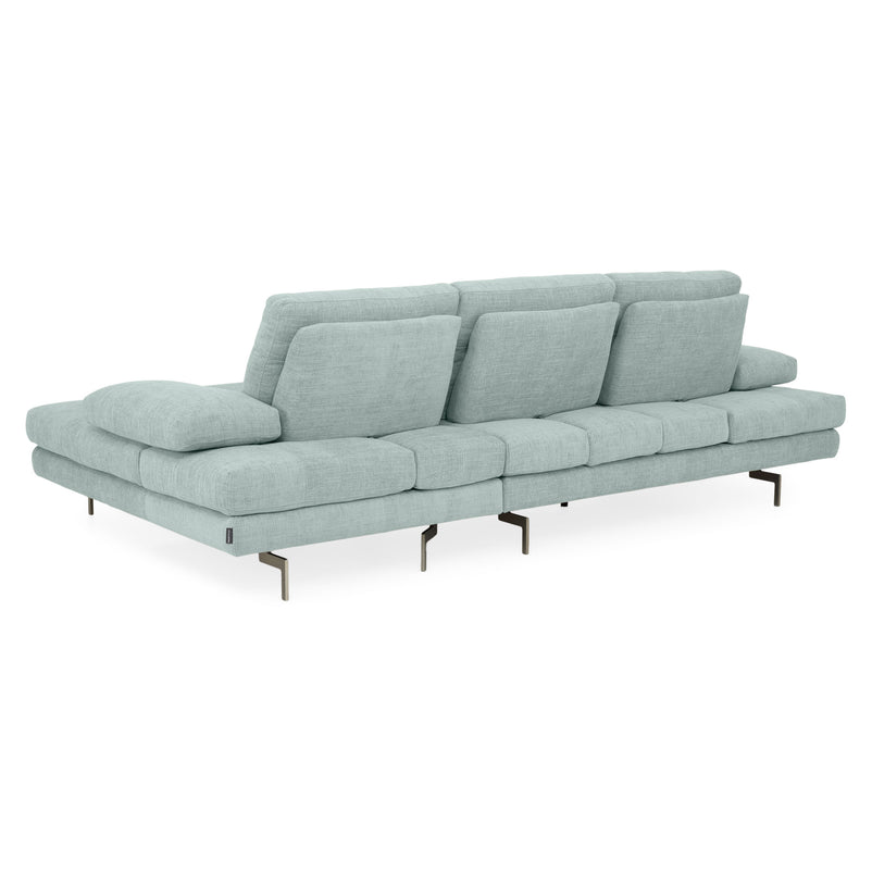 MISTERY Colțar șezlong stânga/dreapta cu mecanism manual spătar și brațe, stofă