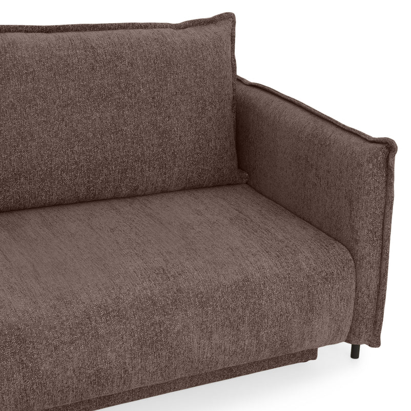 MOODY Canapea extensibilă, 3 locuri, ladă depozitare, stofă