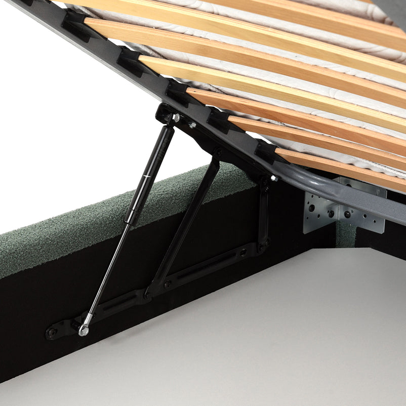 KOLLE Pat tapițat, 160x200cm, somieră și ladă depozitare incluse