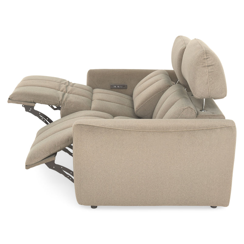 WISNER Canapea 2 locuri, 2 reclinere electrice, mecanism electric tetiere, stofă