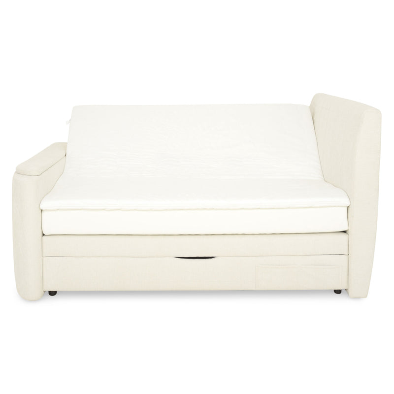 THANI Pat tapițat, 180x200cm, electric, boxspring, spațiu depozitare, saltea, spațiu TV incluse